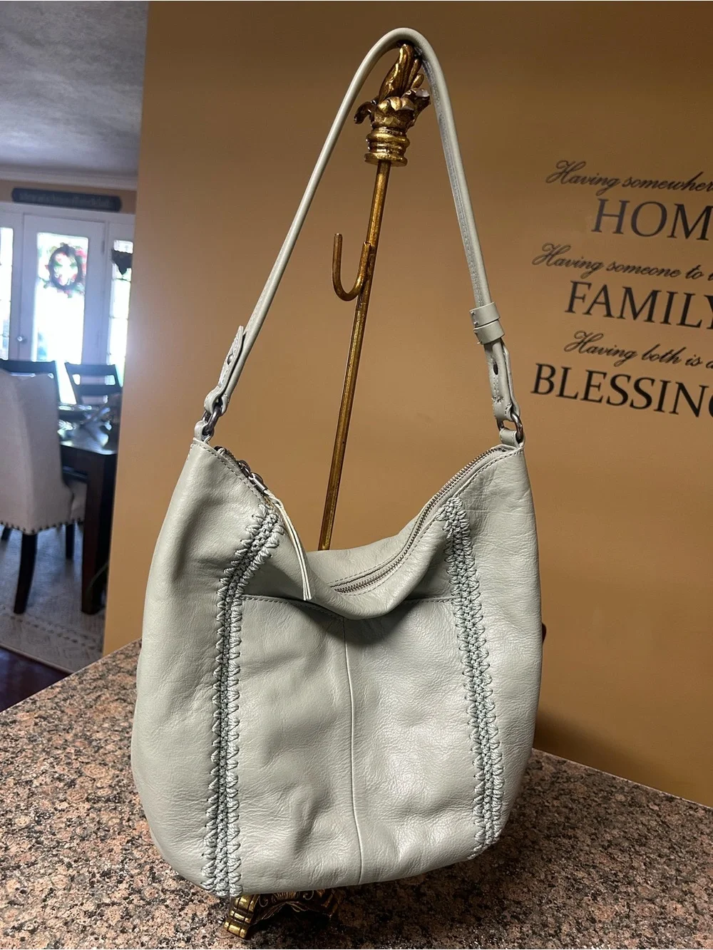 The Sak Women's Light Sage Leather Hobo Bag -